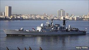 HMS Manchester in Cuba