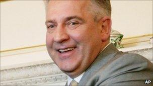 Ivo Sanader in office as Croatian prime minister (image from 2006)