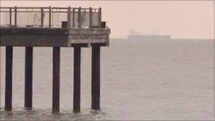 Tanker off Suffolk coast