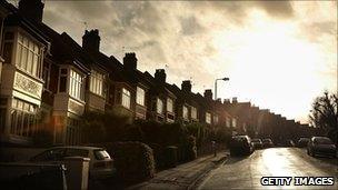 Row of houses in London