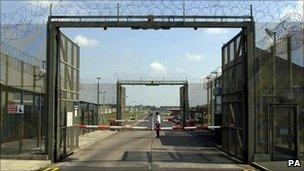 Main gates of Maghaberry Prison