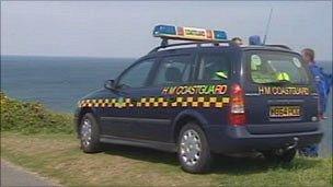 Coastguard vehicle at Strumble Head in Pembrokeshire