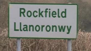 Rockfield road sign