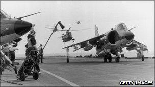 Harrier during Falklands War