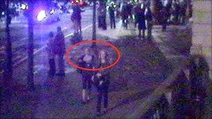 CCTV picture from the area where the assault took place