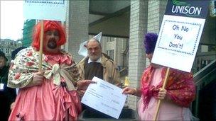 Protest at Aberdeen City Council