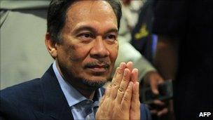 Anwar Ibrahim, pictured on 12 December 2010