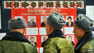 Election poster in Minsk