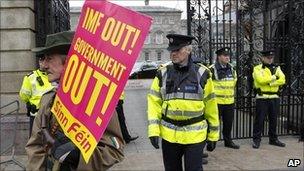 Protesters in Dublin