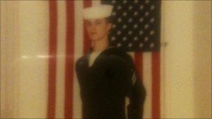 Bobby Davis as a naval recruit