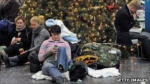 Stranded passengers at Heathrow