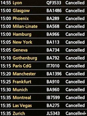 Heathrow flight information board