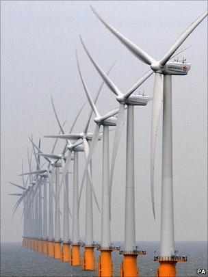 Wind turbines at sea