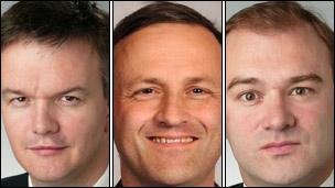 From left: Michael Moore, Steve Webb and Ed Davey