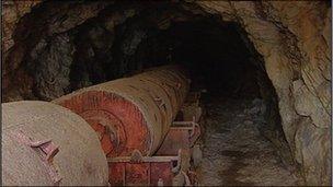 Gold mine interior