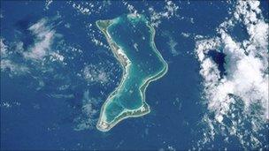 Diego Garcia pictured from Space