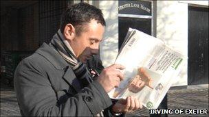 Christopher Farrell leaving Plymouth Magistrates Court