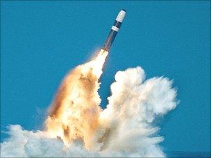 Trident nuclear missile (Pic: US Dept of Defense)