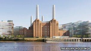 Artist's impression of the revamped Battersea Power Station