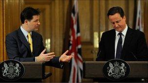 Nick Clegg and David Cameron