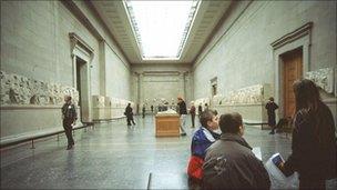 Marbles from the Parthenon on display in the British Museum