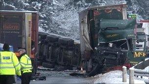 Scene of the crash on the A9