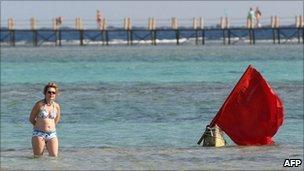 A tourist in Sharm el-Sheikh (8 December)