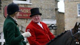 Riders at the Haythrop Hunt