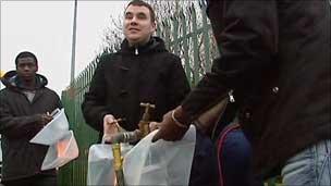 A stand-pipe was installed in north Belfast after the depot ran out of bottled water