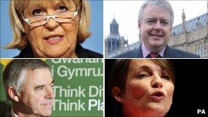 Cheryl Gillan, Carwyn Jones, Kirsty Williams, Ieaun Wyn Jones