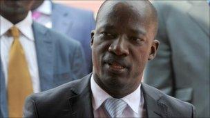 Charles Ble Goude, leader of the pro-Gbagbo Young Patriots student movement on December 7, 2010