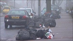 Rubbish bags in Kingstanding - archive image