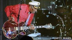 Chuck Berry on stage in 2009