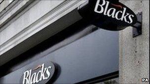 Blacks shop sign