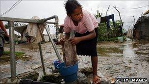 File image of a woman washing clothes in Dili, East Timor, on 11 April 2007
