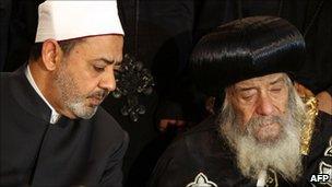 Pope Shenouda and al-Azhar head