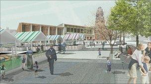 Artist's impression of new square