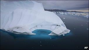 Iceberg melting off Greenland