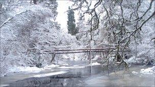 Alness River in Ross-shire, photographed by Mike Haughey at the end of last month