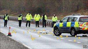 A9 crash scene