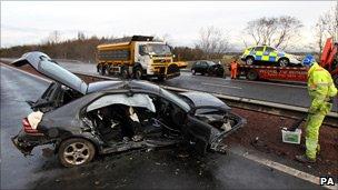 M9 crash scene