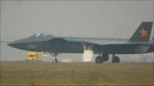 Photo apparently showing prototype of Chinese-made stealth bomber