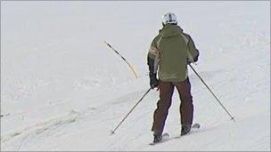 A skier