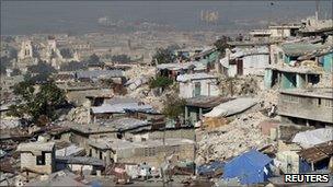 The destroyed neighbourhood of Fort-Liberte in Port-au-Prince