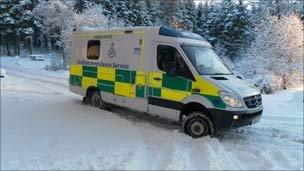 One of the new 4x4 ambulances