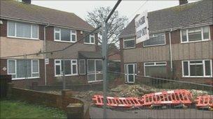 The houses in Victoria Road, Broadstairs