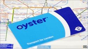 Oyster card and Tube map