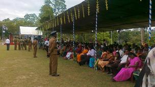 Recruits' parents in Colombo, Sri Lanka