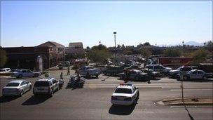 Shopping centre where Gabrielle Giffords was shot - 8/1/11