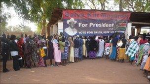 Voters at the polls. Photo: John Malou Manyiel